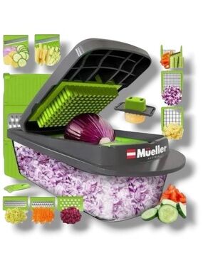 Mueller Austria Pro-Series 8-Blade Stainless Steel Vegetable Chopper & Slicer